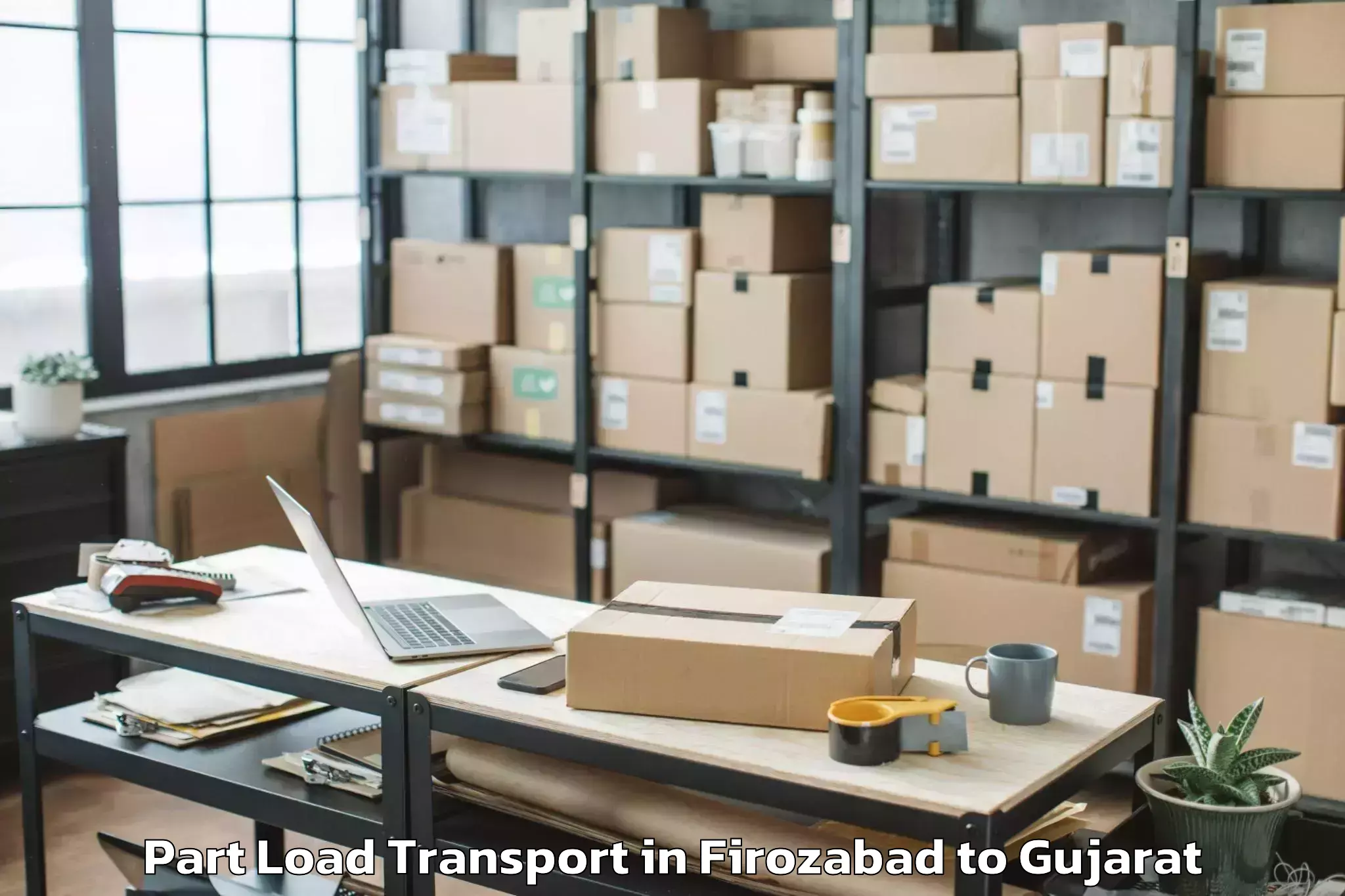 Book Your Firozabad to Veraval Part Load Transport Today